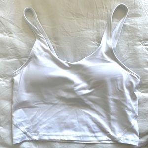 Mid length padded workout top